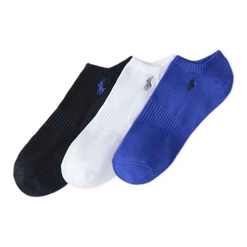 POLO RALPH LAUREN Men's Athletic Performance Tech Low Cut Socks (3-Pack)