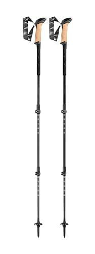 LEKI Black Series Carbon Adjustable Lightweight Walking Poles for Trekking & Hiking