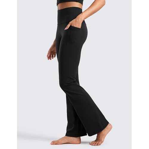 CRZ YOGA Womens Butterluxe High Waist Flare Pants 31.5" - Yoga Bootcut with Side Pockets Wide Leg Lounge Casual