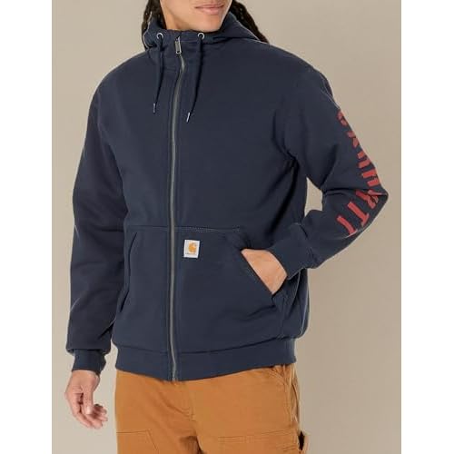 Carhartt Men's 105443 Rain Defender¢ç Loose Fit Fleece-Lined Logo Graphi