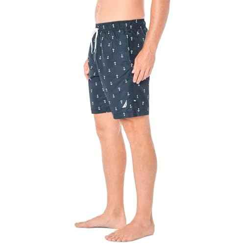 Nautica Men's Standard Quick Dry All Over Classic Anchor Print Swim Trunk