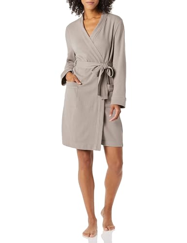 Amazon Essentials Women's Lightweight Waffle Mid-Length Robe (Available in Plus Size)