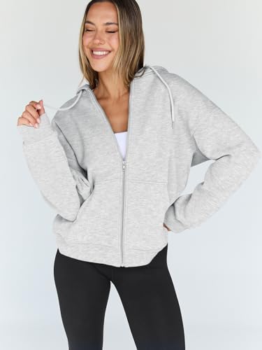Trendy Queen Womens Zip Up Hoodies 2026 Oversized Sweatshirt
