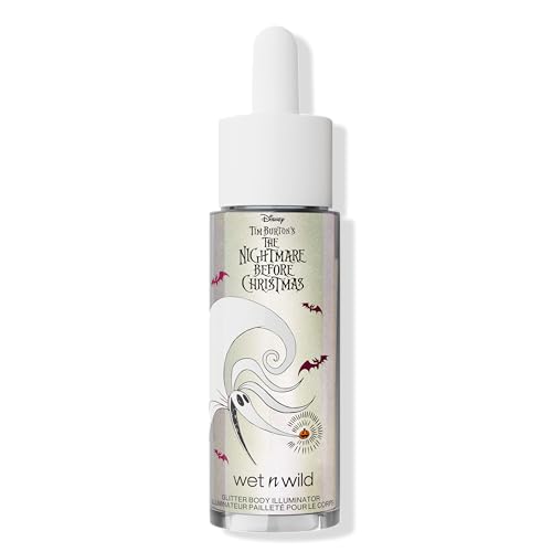 wet n wild Nightmare Before Christmas Glitter Body Illuminator, Water-Based Shimmer Glow with Vitamin E & Fruit Extracts –...