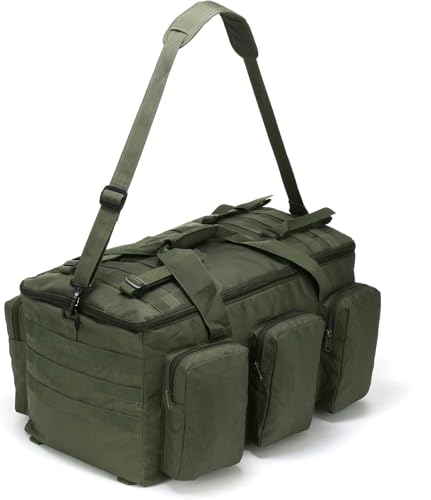3 In 1 Military Duffel Bag 50L Gym Bag for Men Convertible Weekender Backpack for Sports Travel Basketball
