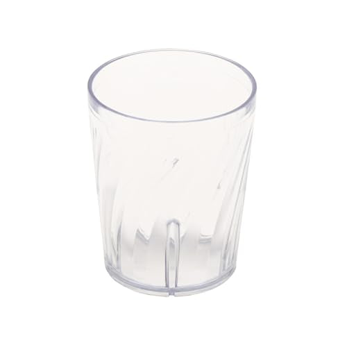 G.E.T. Vintage Swirl Unbreakable Restaurant Tumblers (Set of 12) 6 Ounce Clear | for Restaurants and Home, Dishwasher Saf...