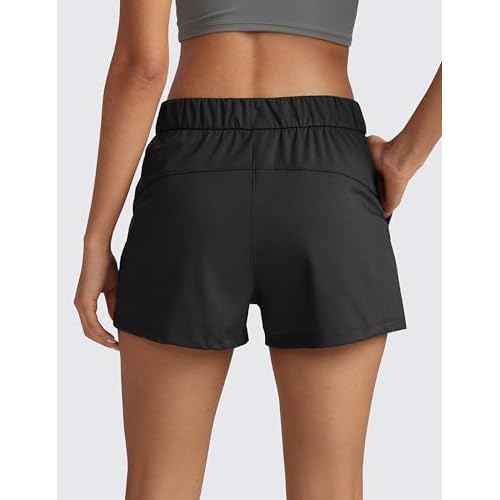 CRZ YOGA Walk The City Casual Shorts for Women 2.5" - Mid Waisted Stretch for Work Athketic Travel Hiking Golf with Pockets