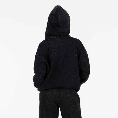 Forever 21 womens Oversized Zip-up Enzyme Wash Hoodie