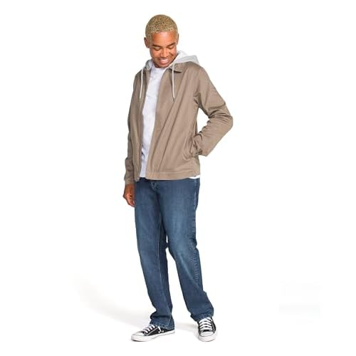 Volcom Men's Rexton Modern Fit Lightweight Zip-up Jacket Adjustable Hood, Everyday Outerwear