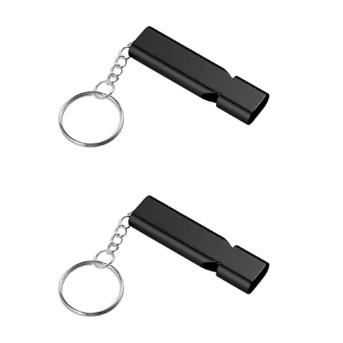 Premium Extra Loud Whistles for Camping Hiking Hunting Outdoors Sports and Emergency Situations, Sturdy but Light Aluminiu...
