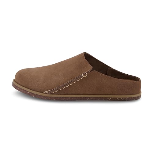 CUSHIONAIRE Women's Clay Genuine Leather footbed clog with +Comfort padding