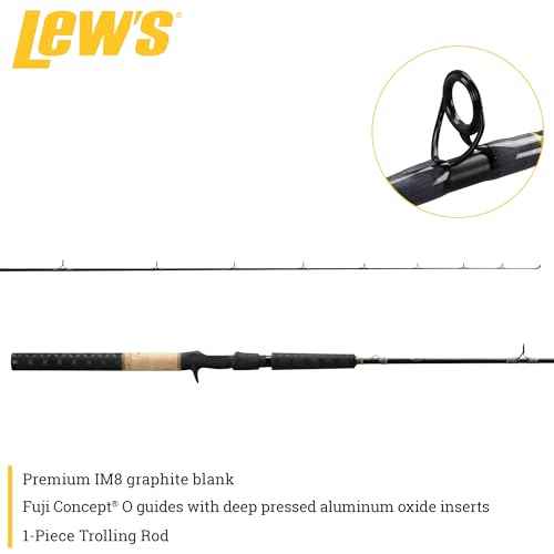 Lew's Speed Stick Trolling Fishing Rod, IM8 Graphite Blank with Fuji Concept O Guides, Shrink Tubing Grip