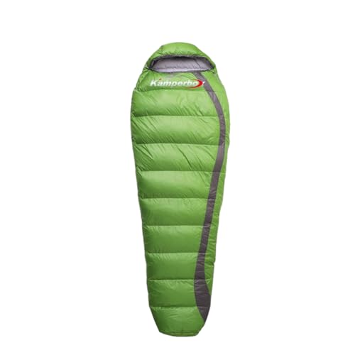 Kamperbox Outdoor Camping Down Sleeping Bag, Mummy Shape, 1000g Grey Down Fill, Waterproof Winter Warm, 20D Nylon Shell, ...