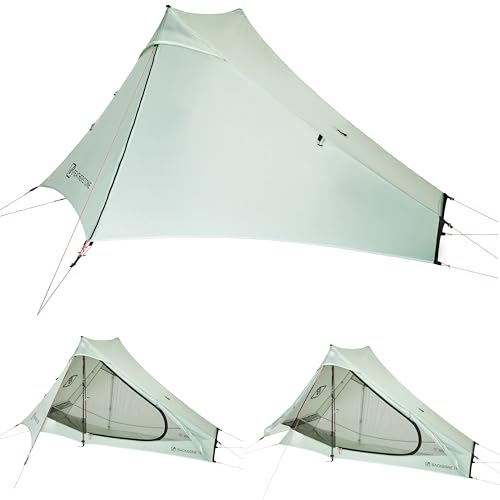 Featherstone Backbone Ultralight Tent for Backpacking, Camping, Thru Hiking - Trekking Pole Backpacking Tent - Waterproof,...