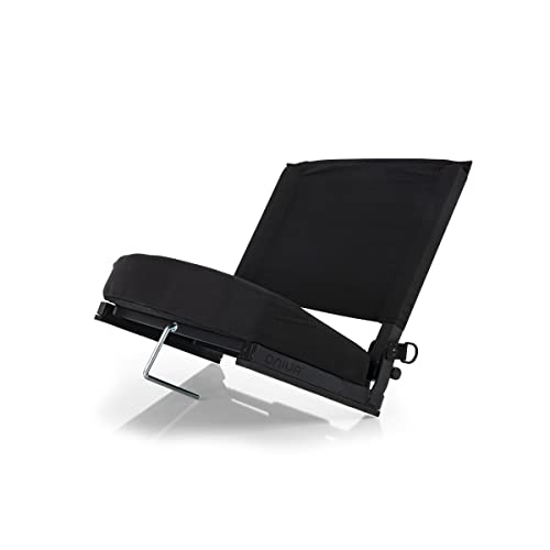 PICNIC TIME NCAA Georgia Bulldogs Gridiron Stadium Seat, Lightweight, Portable Folding Chair for Bleachers and Benches, (Black)