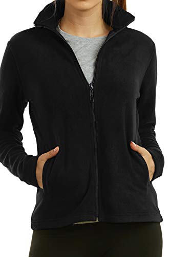 Sofra Women's Polar Fleece Full Zip Up Winter Jacket