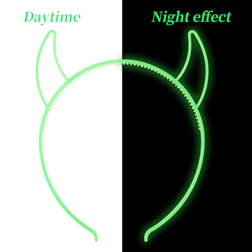 Fishdown Glow in The Dark Party Supplies，12 Pcs Assorted Glow in Dark Cat Ear Crown Headband for Birthday Party,Halloween ...