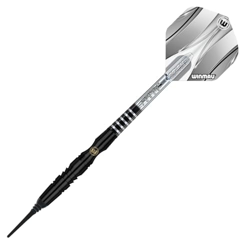 Winmau Sniper Black Professional Tungsten Darts Set with Flights and Stems (Shafts)