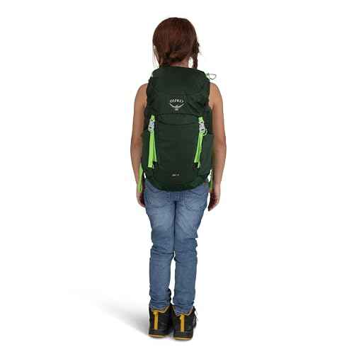 Osprey Jet 18L Kid's Hiking Backpack, Green Canopy