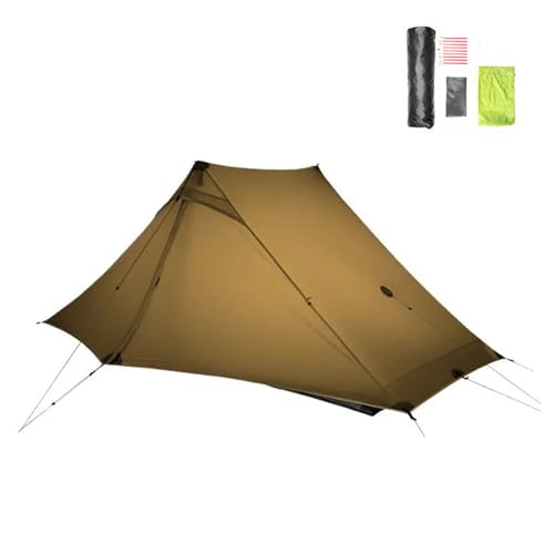 3FULGEAR Lanshan 2 Pro Tent 2 Person Ultralight Camping Tent, 3/4 Season Professional 20D Silnylon Rodless Tent for Campin...