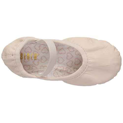 Bloch Child Ballet Shoes, Toddler Shoes, Girls Shoes, High Durability Soft Leather Upper, Flexibility Full Suede Outsole Pre-Sewn Elastic, Printed heart sock-line Dance Shoe