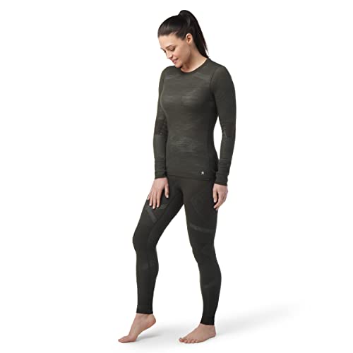 Smartwool Women's Intraknit Thermal Merino Wool Base Layer Crew (Slim Fit), North Woods, X-Large