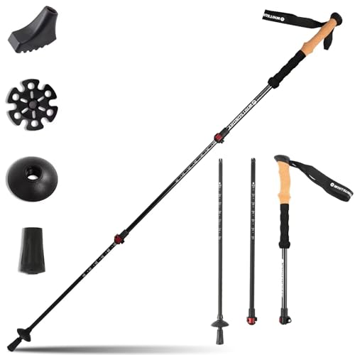 Trekking Hiking Poles Collapsible Aluminum Lightweight