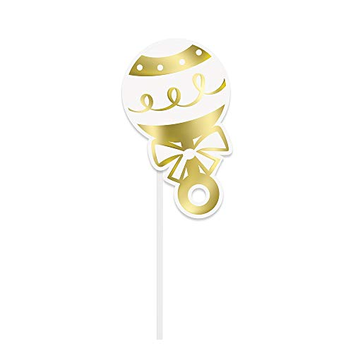 Unique Gold Baby Shower Photo Booth Props (Pack of 10) - Durable & Elegant Foil Stamping Props, Perfect For Baby Showers &...