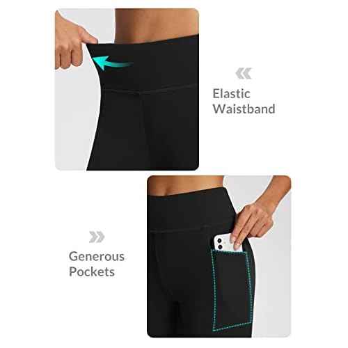 BALEAF Women's 7" Bermuda Shorts High Waisted Athletic Running Pull On Shorts with Pockets for Causal Summer