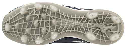 Mizuno Women's Finch Elite 6 Low TPU Softball Cleat, White/Navy, 9