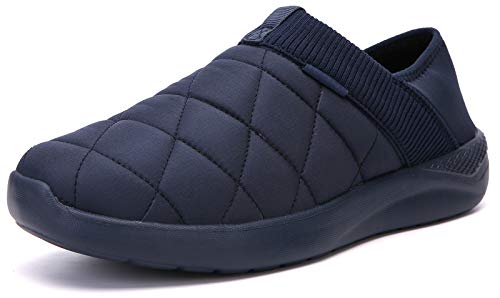 KUBUA Slippers for Men and Womens Indoor House Shoes Plush Slip on Outdoor Garden Loafers