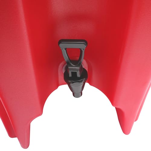 Insulated Beverage Dispenser, 20L/ 5.28 Gallon Red Hot and Cold Drink Container Thermal Drink Dispenser Cooler Server with...