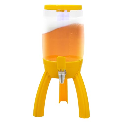 Mimosa Tower,Beer Dispenser With Ice Tube And Spigot,3l / 101.44 Oz Party Drink Dispenser With Led Light For Bar/Party,Bee...