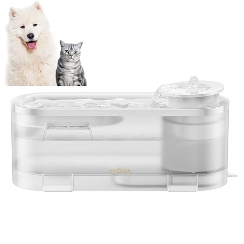 MOVA WF10 Pro Pet Water Fountain, Cat Water Fountain with Quiet Pump and 3 Water Flow Modes, 1.5L Cat Water Dispenser for ...