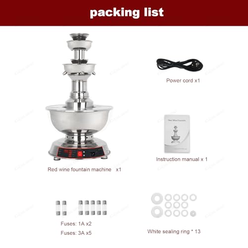 SOYPAX Party Beverage Fountain, Juice Fountain,3-Tier Juice and Wine Fountain,3-Tier Party Drink Dispenser,Suitable for Wa...