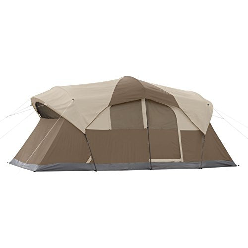 Coleman WeatherMaster 10-Person Camping Tent with Rainfly & Room Divider, Spacious Weatherproof Family Tent with Carry Bag