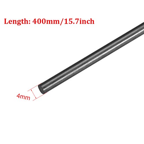 Awclub 4mm Carbon Fiber Bar for RC Airplane Matte Pole US, 400mm 15.7 inch, 10pcs