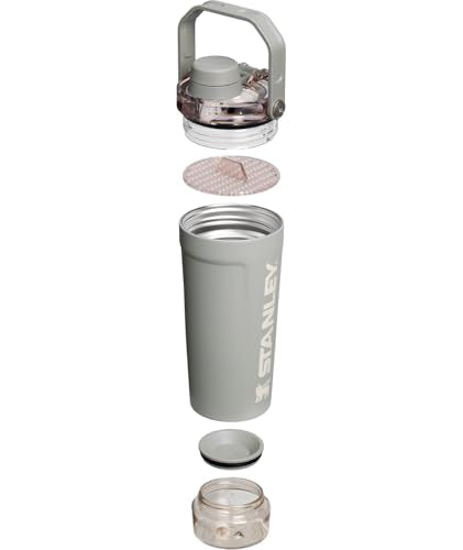 STANLEY Vitalize Shaker Bottle 20 oz | Leakproof Insulated Stainless Steel Shaker Cup | Base Storage and Twist On Fast Flo...