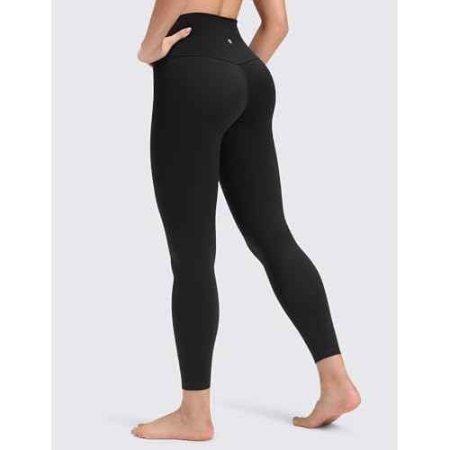 CRZ YOGA Butterluxe No Front Seam Yoga Leggings 25" - High Waisted Womens Lounge Pants Pilates Workout Athletic Buttery Soft