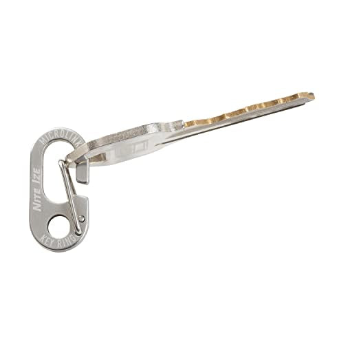 Nite Ize Keyring MicroLink, Stainless Steel Key Ring with 4 Key Carabiners