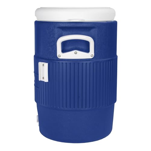 5 Gallon Polyethylene Beverage Cooler Jug with Spigot, Reusable Portable Water Dispenser for Drinks, Iced Tea, Lemonade, O...
