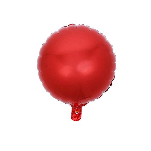 18" Red Round Shaped Foil Balloons Mylar Helium Balloons for Birthday Party Wedding Baby Shower Decorations, Pack of 20
