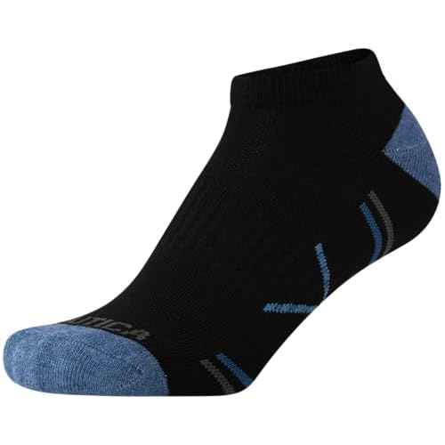 Nautica Womens No Show Socks - 12 Pack Cushioned Moisture Wicking Low Cut Womens Ankle Sock - Breathable Athletic Women Socks