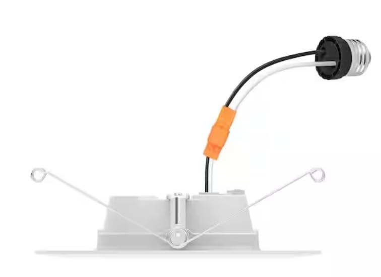 Commercial Electric 5/6 in. Matte White Integrated LED Recessed Trim 5-Ways Color Changing with Switch
