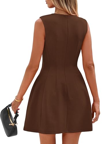 PRETTYGARDEN Summer Dresses for Women 2026 Elegant Classy Spring A Line Business Casual Work Graduation Cocktail Short Dress