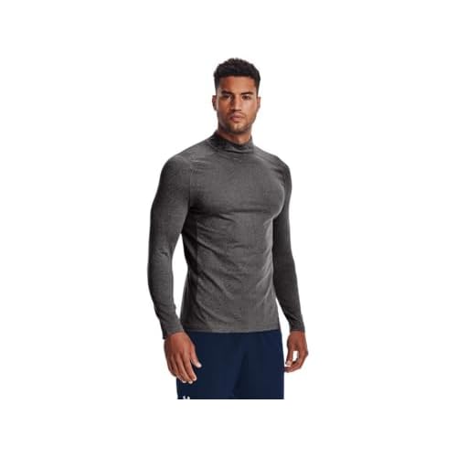 Under Armour Mens ColdGear Fitted Mock Baselayer - Dual Layer Warmth and Fast Drying LGT