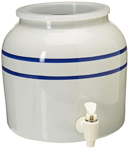 Bluewave Lifestyle Blue Stripe Design Beverage Dispenser Crock
