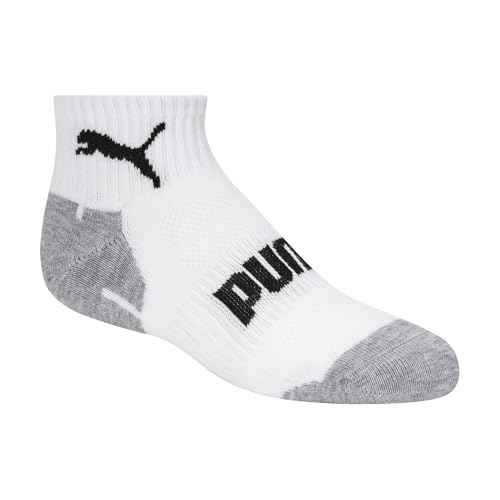 PUMA Boys' 6 Pack Quarter Crew Socks