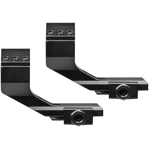 Barska Cantilever Scope Mount Rings 30mm and 1 Inch Inserts Forward Offset Picatinny Weaver Mount with T6 Aluminum Construction