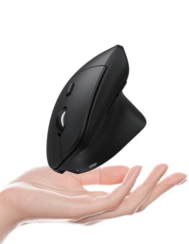 TECKNET Ergonomic Mouse, Wireless Vertical Mouse, 4800 DPI, Rechargeable Bluetooth Mice for Carpal Tunnel Right Hand, 3-De...